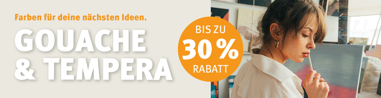 Farbe für deine Ideen: Gouache & Tempera bis zu 30 % reduziert