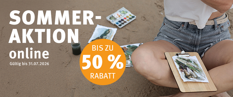 Sommeraktion: Bis zu 50 % Rabatt auf deine Kreativprojekte.