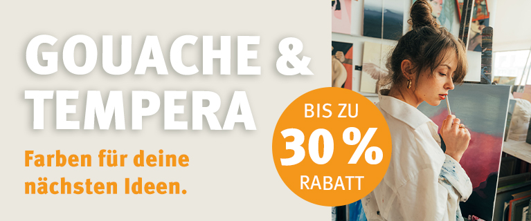 Farbe für deine Ideen: Gouache & Tempera bis zu 30 % reduziert